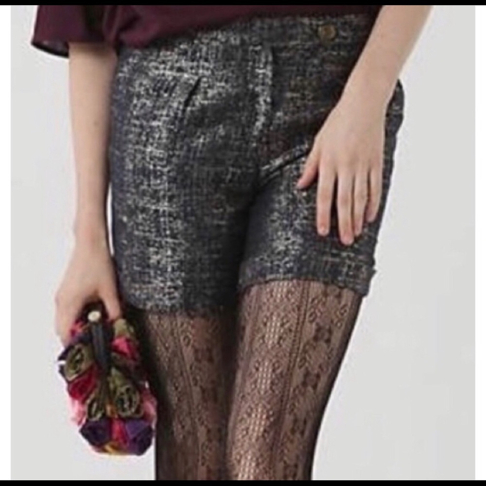 Anthropologie Conquille Shimmering Street Shorts